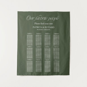 Moderne "Onze favoriete mensen" Trouwzaalstoelenka Wandkleed