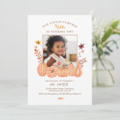 Moderne onze kleine pompende foto verjaardag kaart (Staand voorkant)