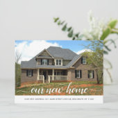 Moderne onze nieuwe thuiswijziging van adresfoto's aankondiging (Staand voorkant)