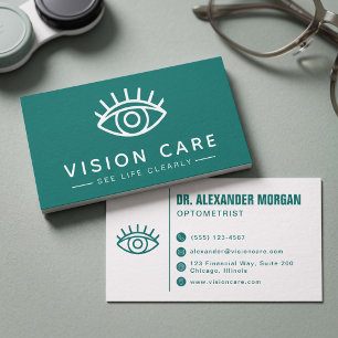 Moderne Oogarts Schoon Optometrist Zorg Voor Gezic Visitekaartje
