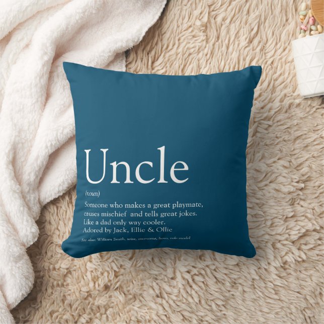 Moderne Oom Funcle Definitie Blauw Plezier Kussen (Deken)