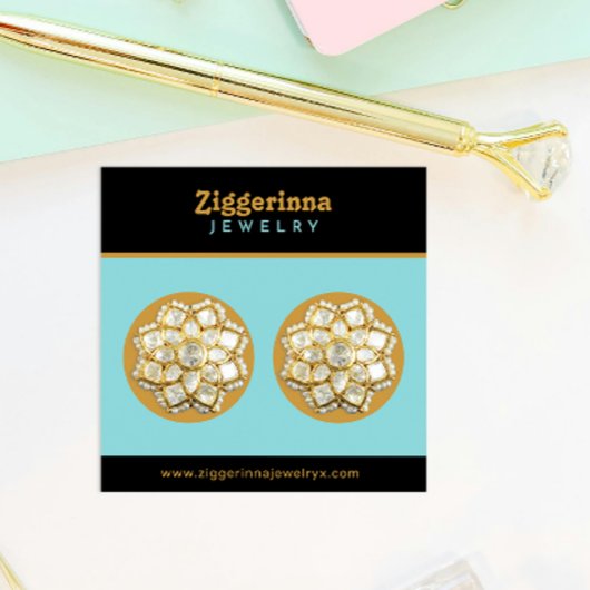 Moderne Oorbellen Sieraden Display Kaart