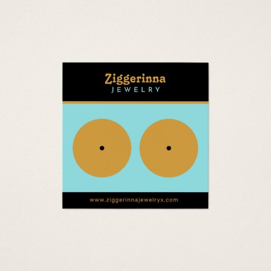Moderne Oorbellen Sieraden Display Kaart (Voorkant)