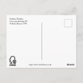 "Moderne oorlogvoering", inkttekening Briefkaart (Achterkant)