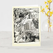 "Moderne oorlogvoering", Kaart voor inkttekening (Gele Bloem)