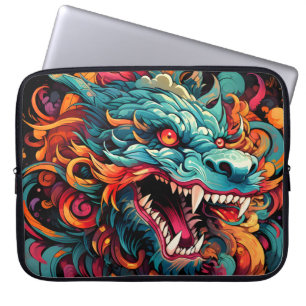 Moderne oosterse draak Majesteit Laptop Sleeve