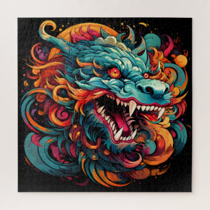 Moderne oosterse draak Majesteit Legpuzzel