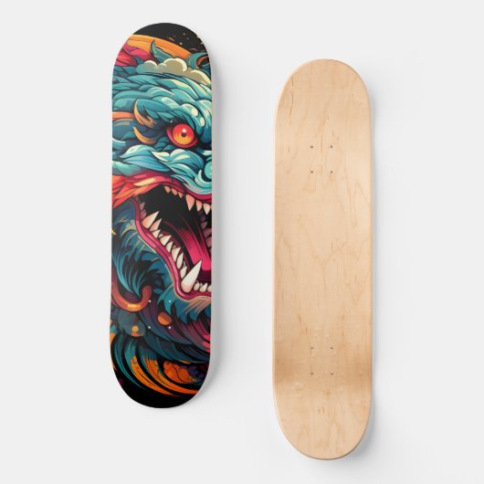 Moderne oosterse draak Majesteit Persoonlijk Skateboard (Voorkant)