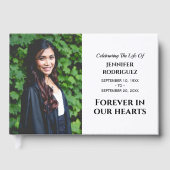 Moderne, op begrafenis aangepaste foto voor altijd gastenboek (Voorkant)