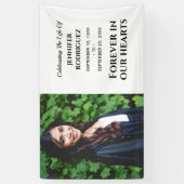 Moderne, op begrafenis aangepaste foto voor altijd spandoek (Verticaal)