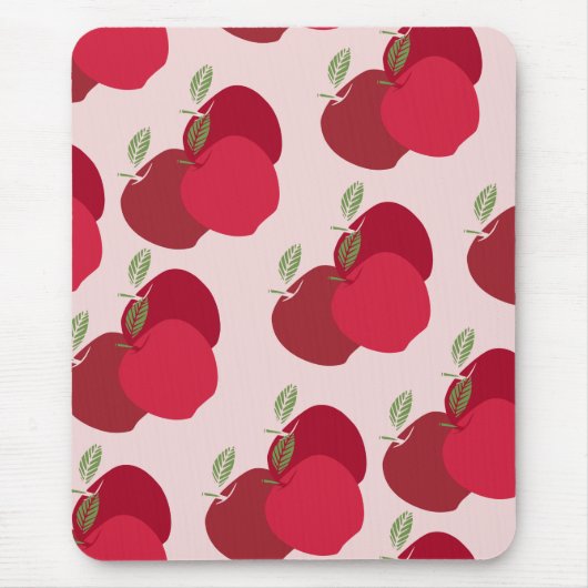 Moderne op fruit geïnspireerde appel muismat (Voorkant)