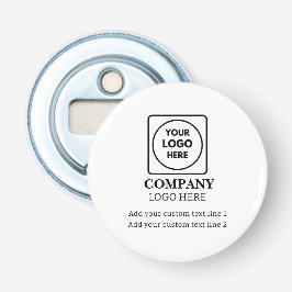 Moderne op maat gemaakte bedrijfslogo bedrijfsbevo button flesopener