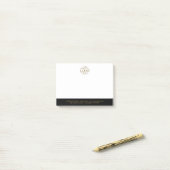 Moderne op maat gemaakte bedrijfslogo promotie post-it® notes (Op bureau)