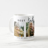 Moderne Op Maat Gemaakte Beste Papa Ooit | 3 Foto Koffiemok (Voorkant links)