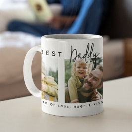 Moderne Op Maat Gemaakte Beste Papa Ooit | 3 Foto Koffiemok