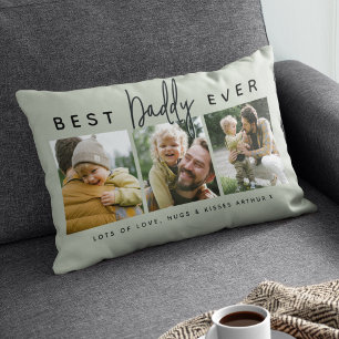 Moderne Op Maat Gemaakte Beste Papa Ooit   3 Foto Kussen
