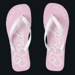 Moderne op maat gemaakte bruids-huwelijksdag Flip  Teenslippers<br><div class="desc">Deze flip flops zijn perfect voor de aanstaande mevrouw! Maak ze persoonlijk met uw trouwdatum en trouwkleuren.</div>