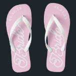Moderne op maat gemaakte bruids-huwelijkskleuren f teenslippers<br><div class="desc">Deze flip flops zijn perfect voor de aanstaande mevrouw! Op maat gemaakt met uw trouwdatum en trouwkleuren.</div>