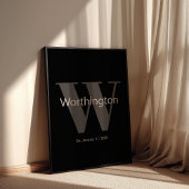 Moderne op maat gemaakte familienaam wandkunst Ele Poster