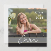 Moderne op maat gemaakte foto Eenvoudige afstudere Kaart (Achterkant)