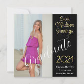 Moderne op maat gemaakte foto Eenvoudige afstudere Kaart (Voorkant)