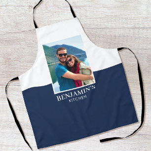 Moderne op maat gemaakte foto marine keuken schort