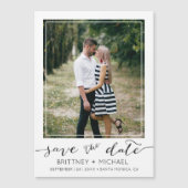 Moderne op maat gemaakte foto Save the Date Wit (Voorkant)