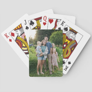 Moderne op maat gemaakte fotofamilie pokerkaarten