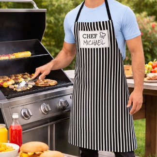 Moderne Op Maat Gemaakte Gepersonaliseerde Chef Zw Schort