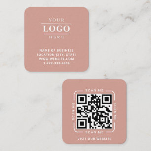 Moderne op maat gemaakte logo en vierkante QR-code Visitekaartje