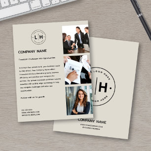 Moderne op maat gemaakte logo foto professioneel b flyer