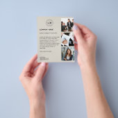 Moderne op maat gemaakte logo foto professioneel b flyer (Hand)
