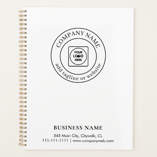 Moderne op maat gemaakte logo kleine onderneming p planner (Voorkant)