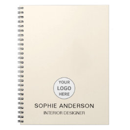 Moderne op maat gemaakte logo's voor professionele notitieboek