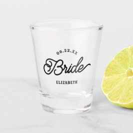 Moderne op maat gemaakte minimalistische bruid sho shot glas