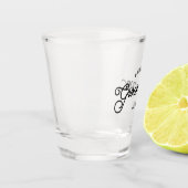 Moderne op maat gemaakte minimalistische bruidsjon shot glas (Links)