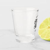 Moderne op maat gemaakte minimalistische bruidsjon shot glas (Links)