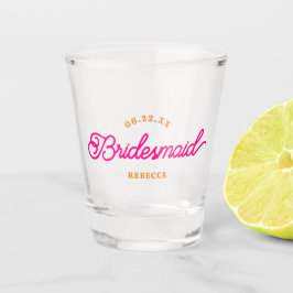 Moderne op maat gemaakte minimalistische bruidsmei shot glas