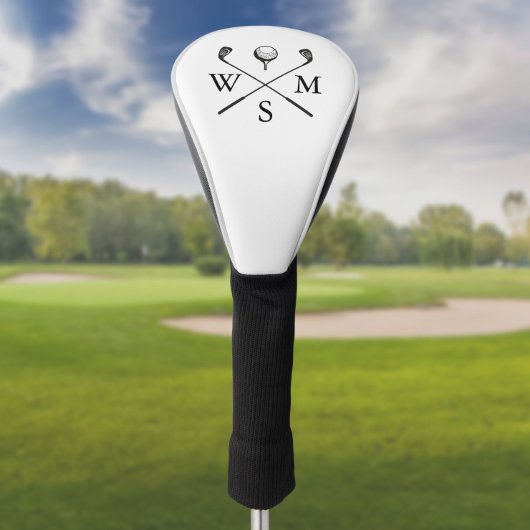 Moderne op maat gemaakte monogram-initiaal golfheadcover