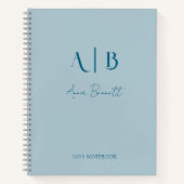 Moderne op maat gemaakte monogram initiaal naam pa notitieboek (Voorkant)