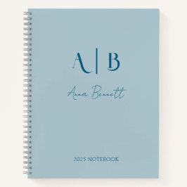 Moderne op maat gemaakte monogram initiaal naam pa notitieboek