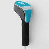 Moderne op maat gemaakte monogram naam golf headco golfheadcover (Schuin)