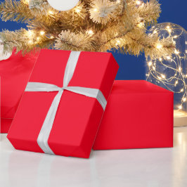 Moderne op maat gemaakte monogram naam helderrood cadeaupapier