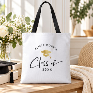 Moderne Op maat gemaakte naam Afstudeer trendy scr Tote Bag