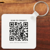 Moderne op maat gemaakte QR-code zakelijke promoti Sleutelhanger (Achterkant)