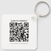 Moderne op maat gemaakte QR-code zakelijke promoti Sleutelhanger (Achterkant)