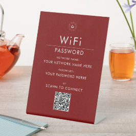 Moderne op maat gemaakte Wi-Fi QR-code bord met be Reclamebord Met Voetstuk