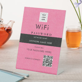 Moderne op maat gemaakte Wi-Fi QR-code bord met be Reclamebord Met Voetstuk