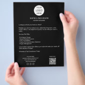 Moderne op maat gemaakte zwarte professionele bedr flyer (Hand)