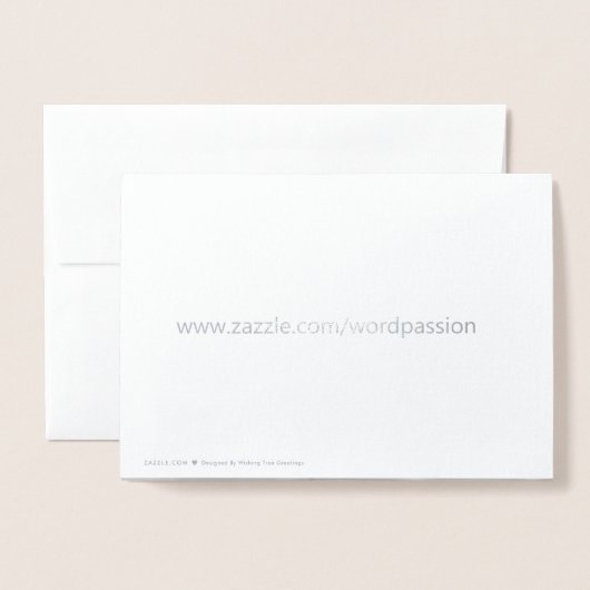 Moderne, op maat gesneden kerstkerst folie kaarten (Met envelop)